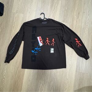 Astrofest brown Long Sleeve Shirt with Colorful Graphics